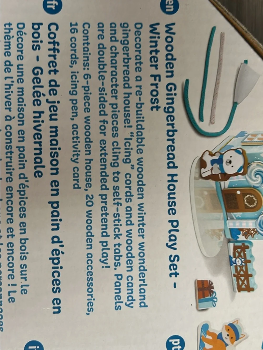 Melissa & Doug Winter Frost Gingerbread House Play Set - Blue & White